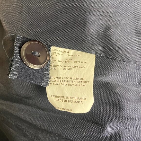 Vintage 90s Womens Classic Navy Blazer Size 4 - Picture 9 of 9